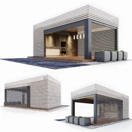 Gazebo with summer kitchen